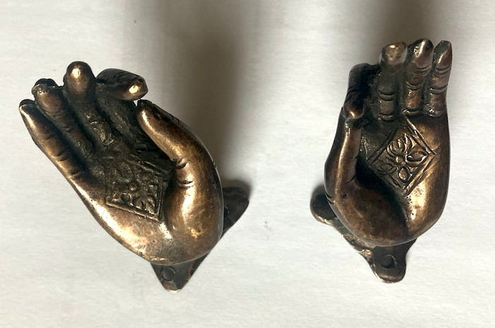 Buddha's hands hook, cabinet handle, towel rack
