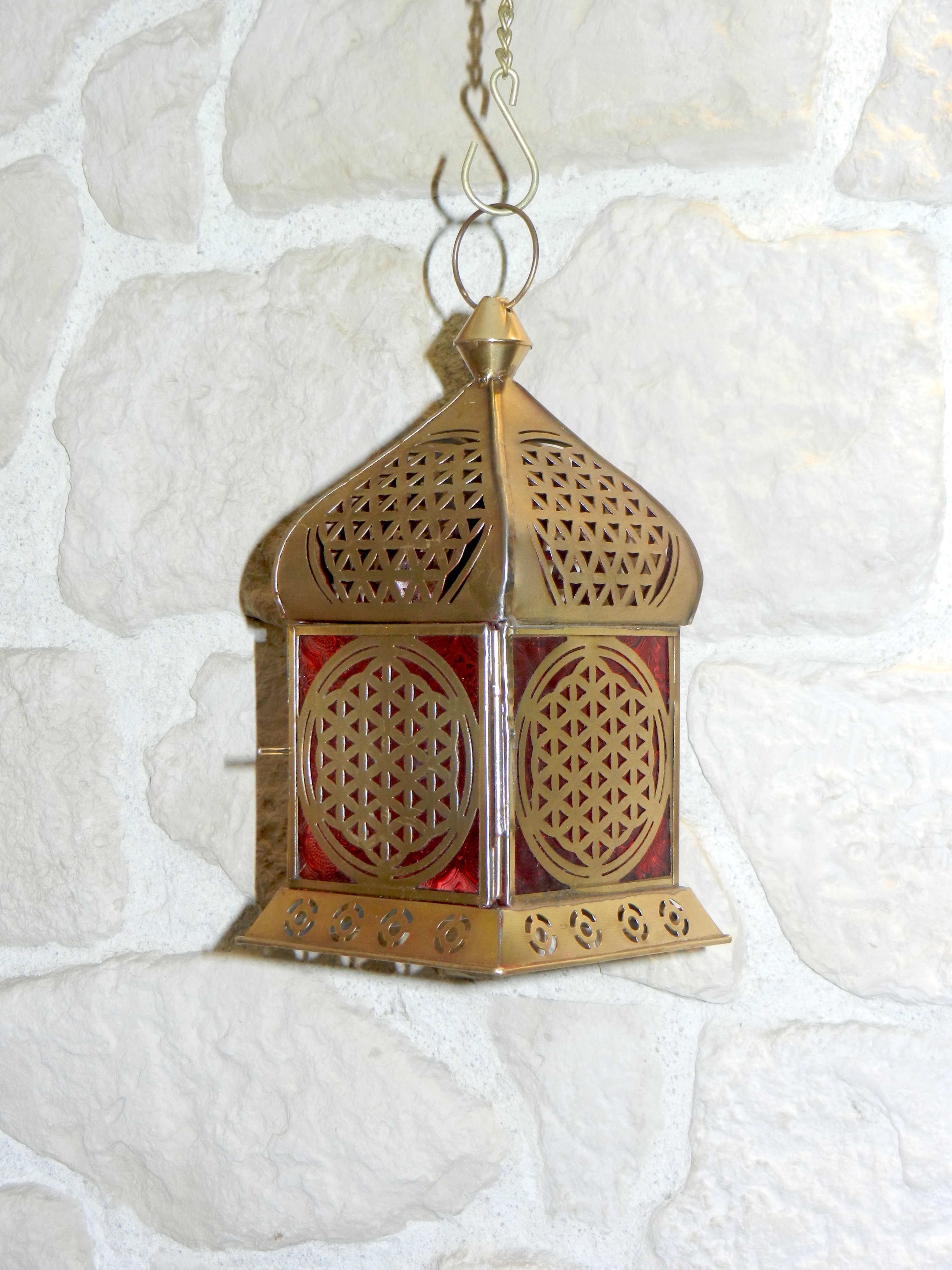 Lantern flower of life, gold 