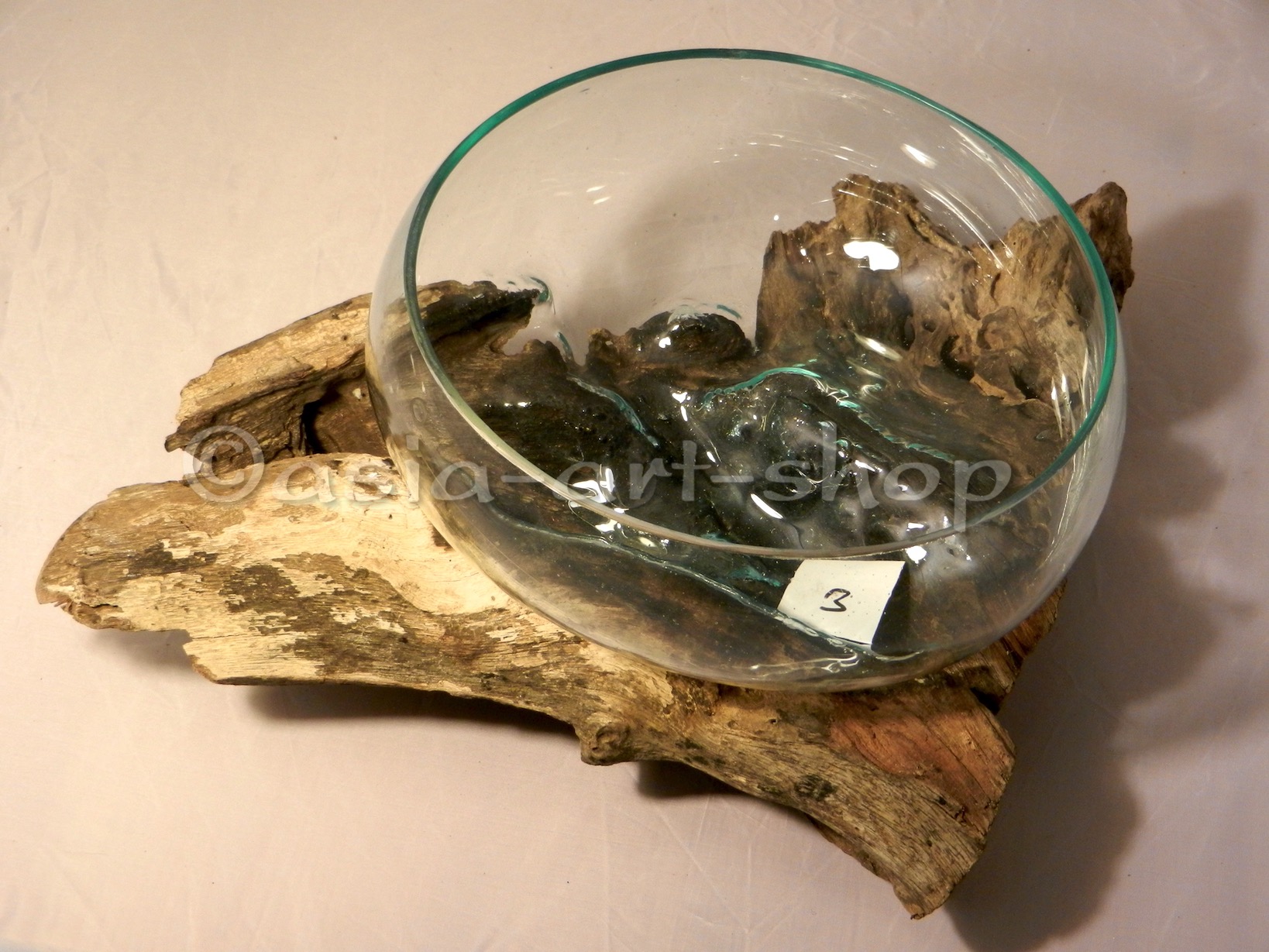  Glasschale auf Wurzel, medium 