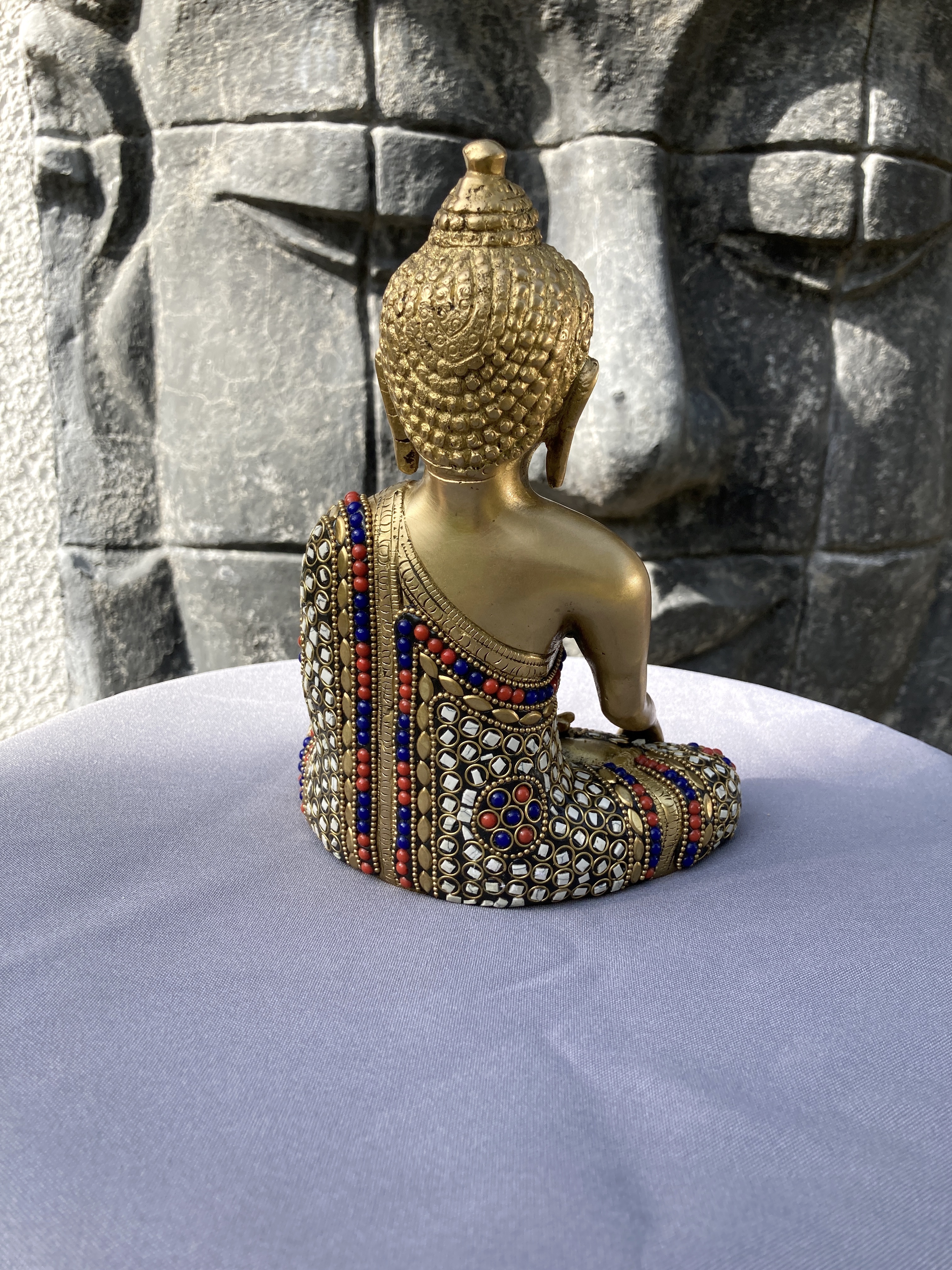 Ganesh Brass in Antique Green with Gold Finish