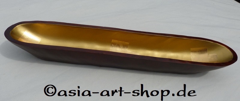 bowl of mango wood covered with gold leaf