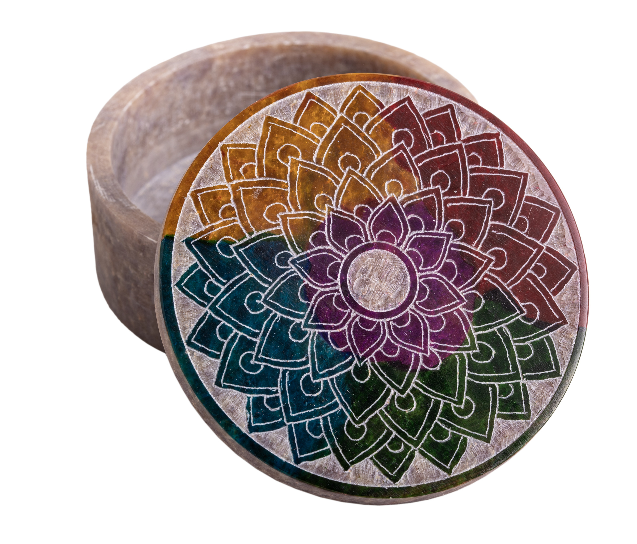 Casket Mandala, soapstone