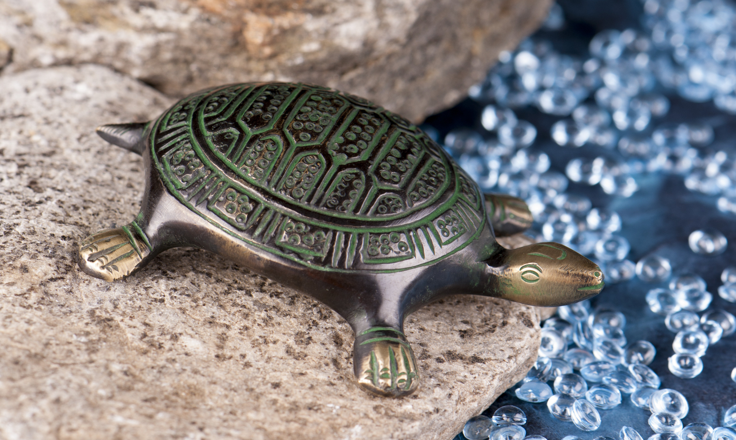  Schildkröte, Messing antik